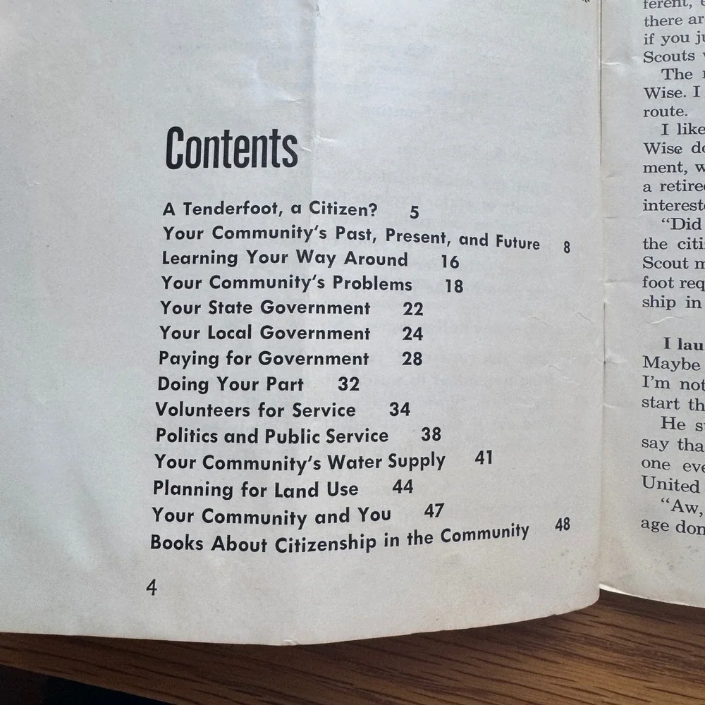Vintage 1973 Boy Scouts of America Citizenship in the Community Merit Badge Book